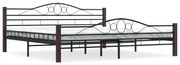 vidaXL Bedframe metaal zwart 180x200 cm