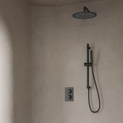 Saniclear Iron inbouw regendouche met 30cm hoofddouche, muurarm en glijstang verouderd ijzer - gunmetal