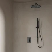 Saniclear Iron inbouw regendouche met 30cm hoofddouche, muurarm en glijstang verouderd ijzer - gunmetal