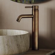 Saniclear Plus Stripes hoge wastafelkraan verouderd messing