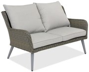 Tweezitsbank technorattan voor op het terras Bilbao Garden Point grijs