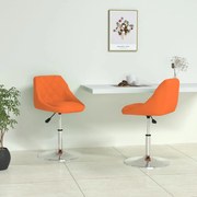 vidaXL Eetkamerstoelen 2 st kunstleer oranje