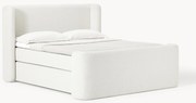 Bouclé boxspring bed Perla