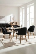 Set 4 Vint Fluwelen Stoelen