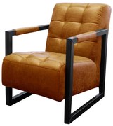 Fauteuil - Salina - lederlook Missouri cognac 03