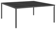 vidaXL Tuintafel 170x170x72 cm staal en glas antracietkleurig