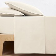 Effen plat laken in perkalkatoen Scenario