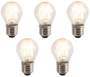 Set van 5 E27 3-staps dimbare LED lampen P45 5W 700 lm 2700K