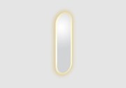 Clou Look at Me ovale spiegel met satijnrand en LED-verlichting 28x90cm