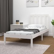 vidaXL Bedframe massief grenenhout wit 75x190 cm 2FT6 Small Single