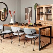 Starfurn Boaz Industriele Eettafel Van Mangohout 220 Cm - 220 X 90cm.