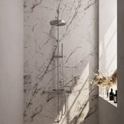 Brauer Stripe opbouw regendouche met 25cm hoofddouche en staafhanddouche RVS geborsteld PVD