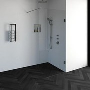 BRAUER Create Inloopdouche - 100x200cm - profielloos - antikalk - 8mm veiligheidsglas - geborsteld RVS 4JC1-100g