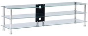 vidaXL Tv-meubel 150x40x40 cm gehard glas transparant