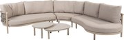 Monroe Piacenza modulaire hoek loungeset 5 delig keramiek latte Taste 4SO