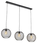 Eettafel / Eetkamer Moderne hanglamp zwart 3-lichts - Mesh Ball Modern E27 Draadlamp Binnenverlichting Lamp