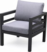 Fabri lounge tuinstoel aluminium antraciet