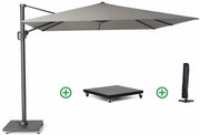 Platinum Challenger zweefparasol 3x3m  T2 premium (incl. voet en hoes) manhattan