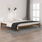 vidaXL Bedframe massief grenenhout honingbruin 200x200 cm