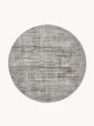 Rond viscose vloerkleed Jane, handgeweven