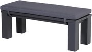 Garden Impressions Plaza tuinbank 115,5x43xH40 cm donker grijs