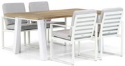 Tuinset 4 personen 180 cm Aluminium Wit Santika Furniture Santika