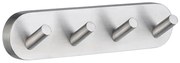 Smedbo Home Handdoekhaak - 18x4cm - 4 haken - geborsteld chroom HS359