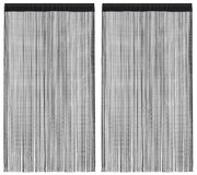 vidaXL Draadgordijnen 2 st 100x250 cm zwart