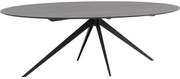 Goossens Excellent Eettafel Ferris Piramide Poot, Ovaal 240 x 130 cm