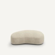 Voetenbank van linnen fluweel, Rosebury, ontwerp Emmanuel Gallina