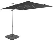 vidaXL Parasol met draagbare voet antraciet