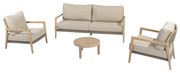 Sem Julia stoel bank loungeset 4 delig brushed teak 4 Seasons Outdoor