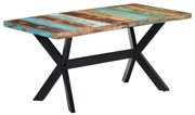 vidaXL Eettafel 160x80x75 cm massief gerecycled hout