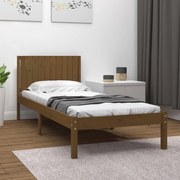 vidaXL Bedframe massief grenenhout honingbruin 100x200 cm