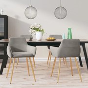 vidaXL Eetkamerstoelen 4 st fluweel lichtgrijs