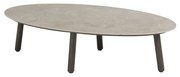 Taste by 4 Seasons Salute salontafel terre met ovaal keramisch tafelblad 120 x 65 cm (H 30 cm) Loungetafel   bruin weerbestendig