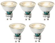 Set van 5 GU10 3-staps dimbare LED lampen 7W 600 lm 2700K