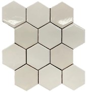 Terre d'Azur Hexagonale Mosaic wandtegel 28x30cm wit