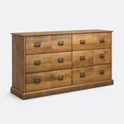 Ladekast, massief dennenhout, 6 lades, Lindley