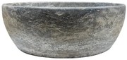 Lambini Designs Colorno waskom marmer 41cm silver travertin