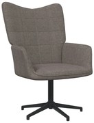 vidaXL Relaxstoel stof taupe