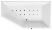Lambini Designs Florence bubbelbad 160x90cm elektronisch rechts met 12 aerojets RVS