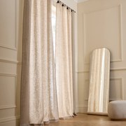 Gordijn in gewassen linnen met ringen, Private