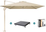 Platinum Challenger Premium T1 4x3 m - Champagne Sandstone met Modena voet en hoes