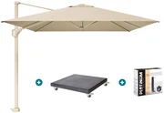 Platinum Challenger Premium T1 4x3 m - Champagne Sandstone met Modena voet en hoes