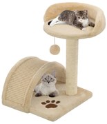 vidaXL Kattenkrabpaal met sisal krabpaal 40 cm beige en bruin