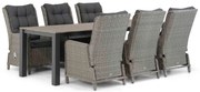 Tuinset 6 personen 240 cm Wicker Grijs Garden Collections Kingston/Valley