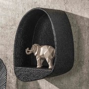 Wandschap Antraciet Druppel Vorm - 34x21x46cm.