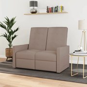 vidaXL Fauteuil 2-zits verstelbaar stof taupe