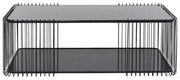Kare Design Wire Double Rechthoekige Salontafel Met Glasplaat Zwart - 119.5 X 60cm.